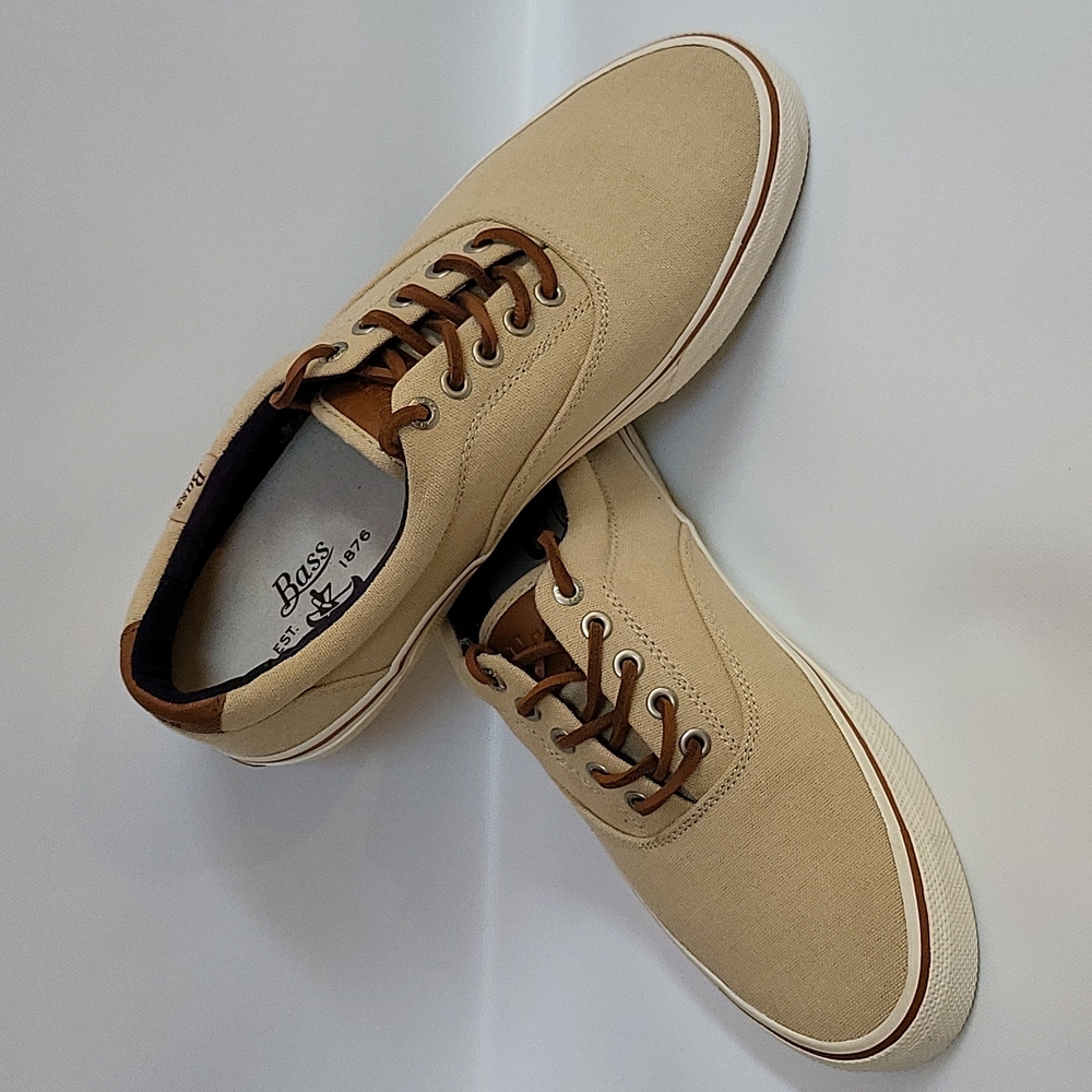 Bass Classic Compass Core Sneakers Size 8.5M Tan G.H. Bass - Picture 9 of 12
